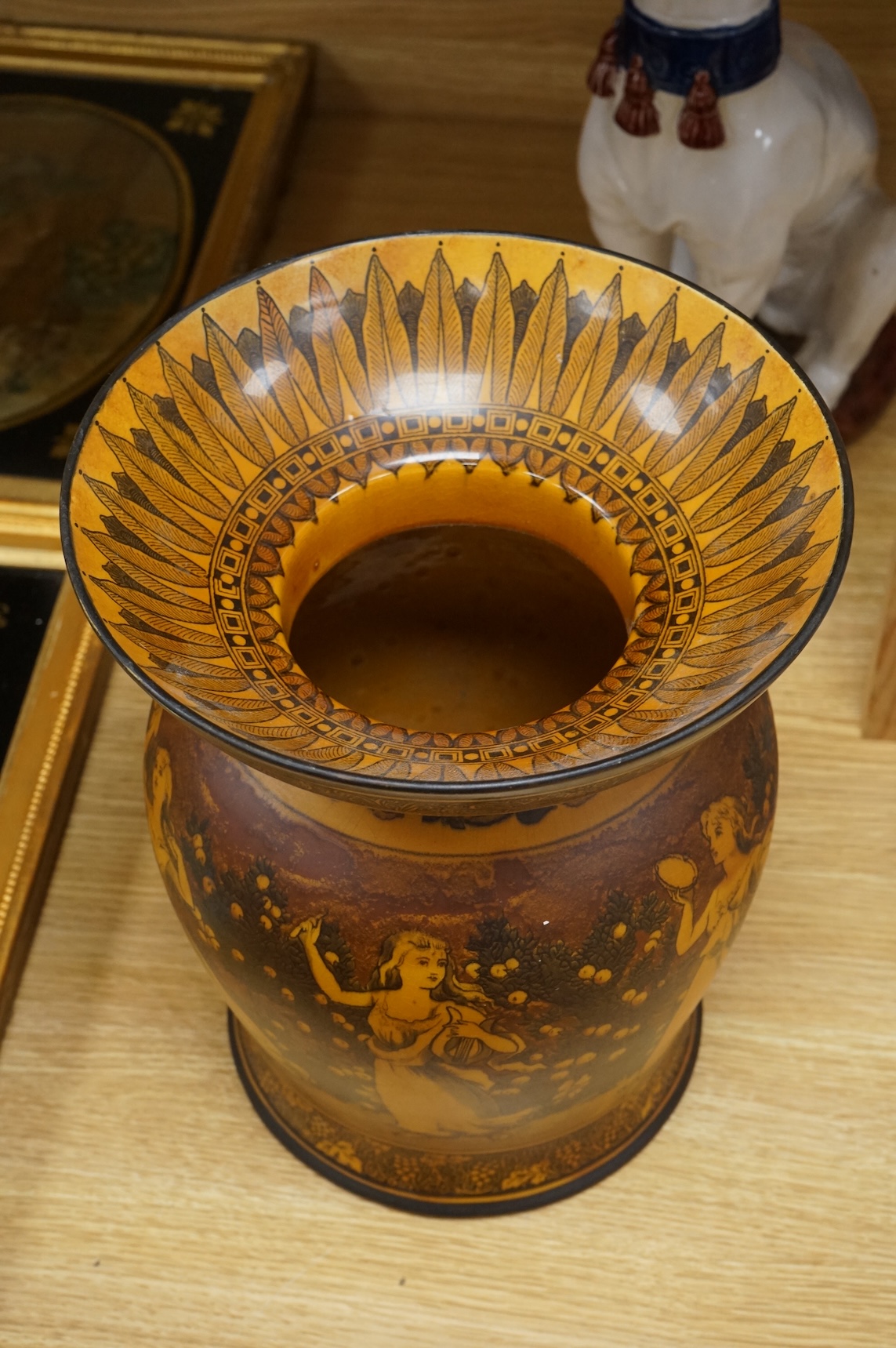 A large Doulton Burslem Morrisian ware vase, circa 1895, 30cm high
